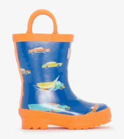 Toddler Boys Driving Cars Rain Boots Rainwear|Rainwear