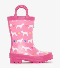 Clearance Toddler Girls French Bulldogs Rain Boots Rainwear|Rainwear