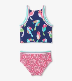 Best Tropical Birds Tankini Set Swimwear|Swimwear