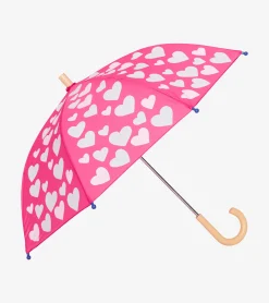 Online White Hearts Colour Changing Umbrella Rainwear|Rainwear