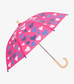Online White Hearts Colour Changing Umbrella Rainwear|Rainwear