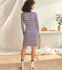 Online Wrap Dress - Geometric Cobblestone Women Dresses