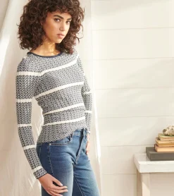 Outlet Zig Zag Sweater - Maritime Women Tops